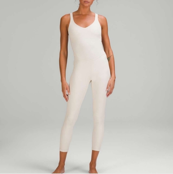 Lululemon Align Ribbed Bodysuit 25" White Opal Size 4 - Picture 1 of 15